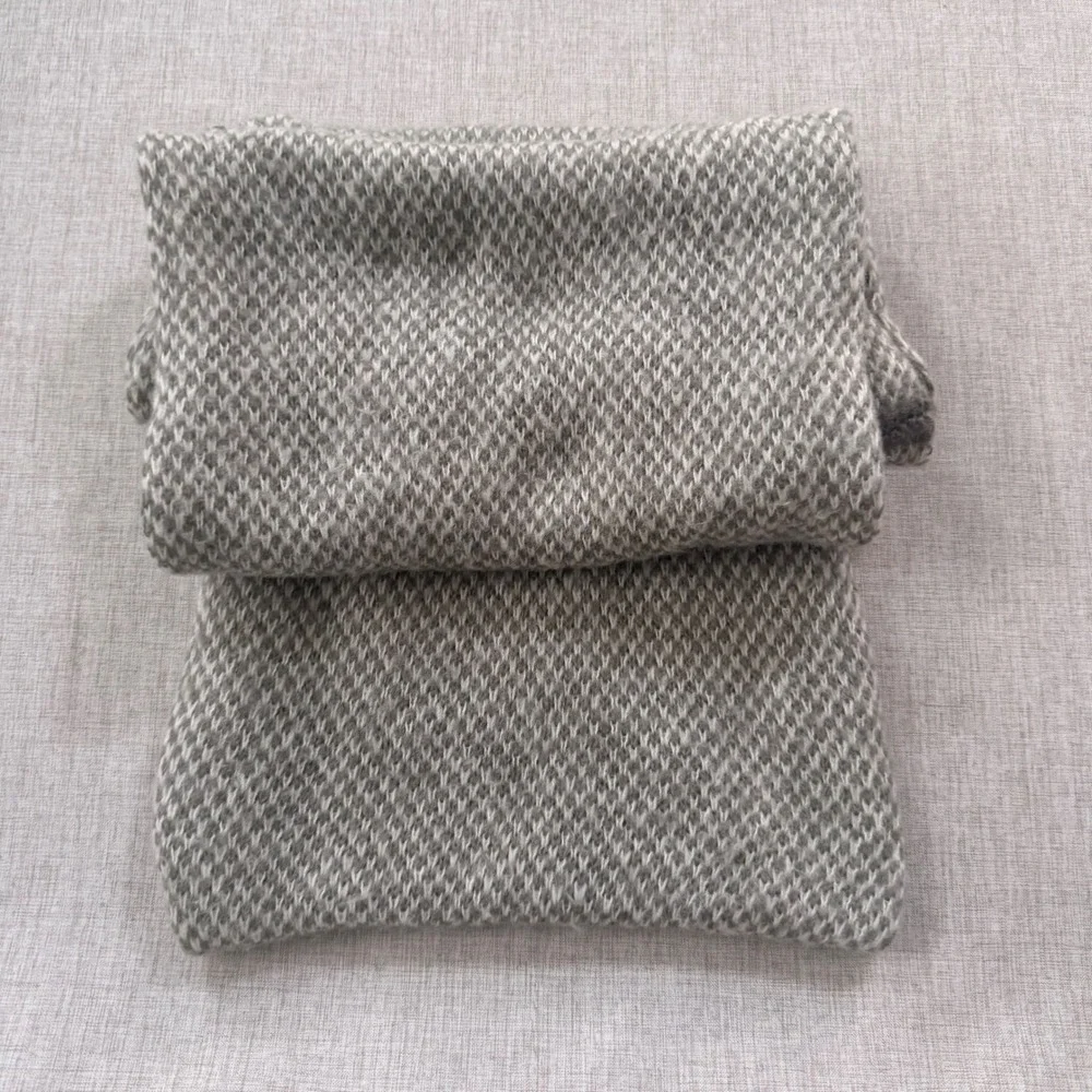 Wooden Ships Knit Infinity Scarf Mohair Wool Fall Warm Layering Neutral Soft